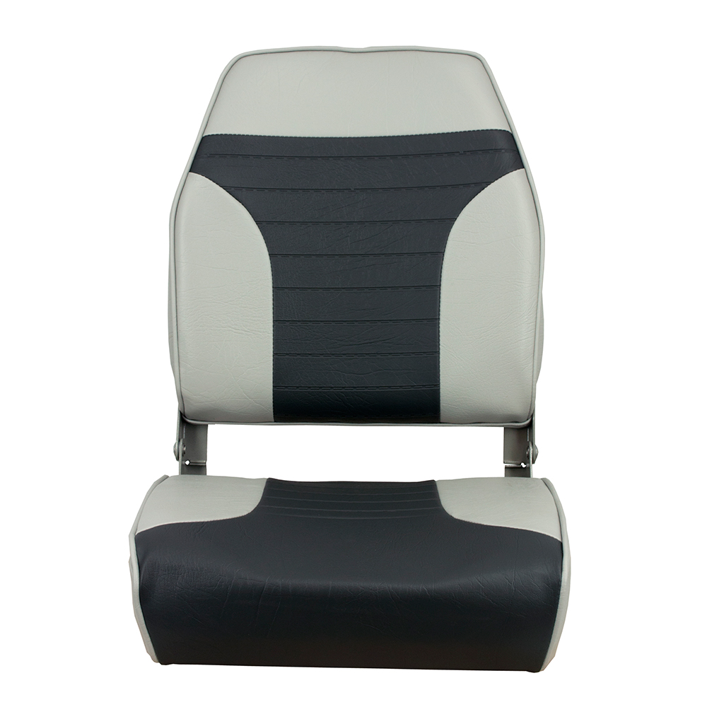 Springfield High Back Multi-Color Folding Seat - Grey/Charcoal