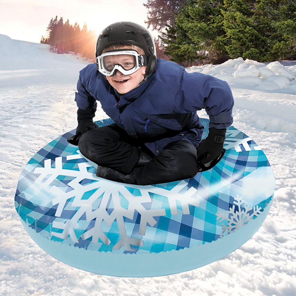 Aqua Leisure 43&quot; Pipeline Sno&trade; Clear Top Racer Sno-Tube - Cool Blue Plaid
