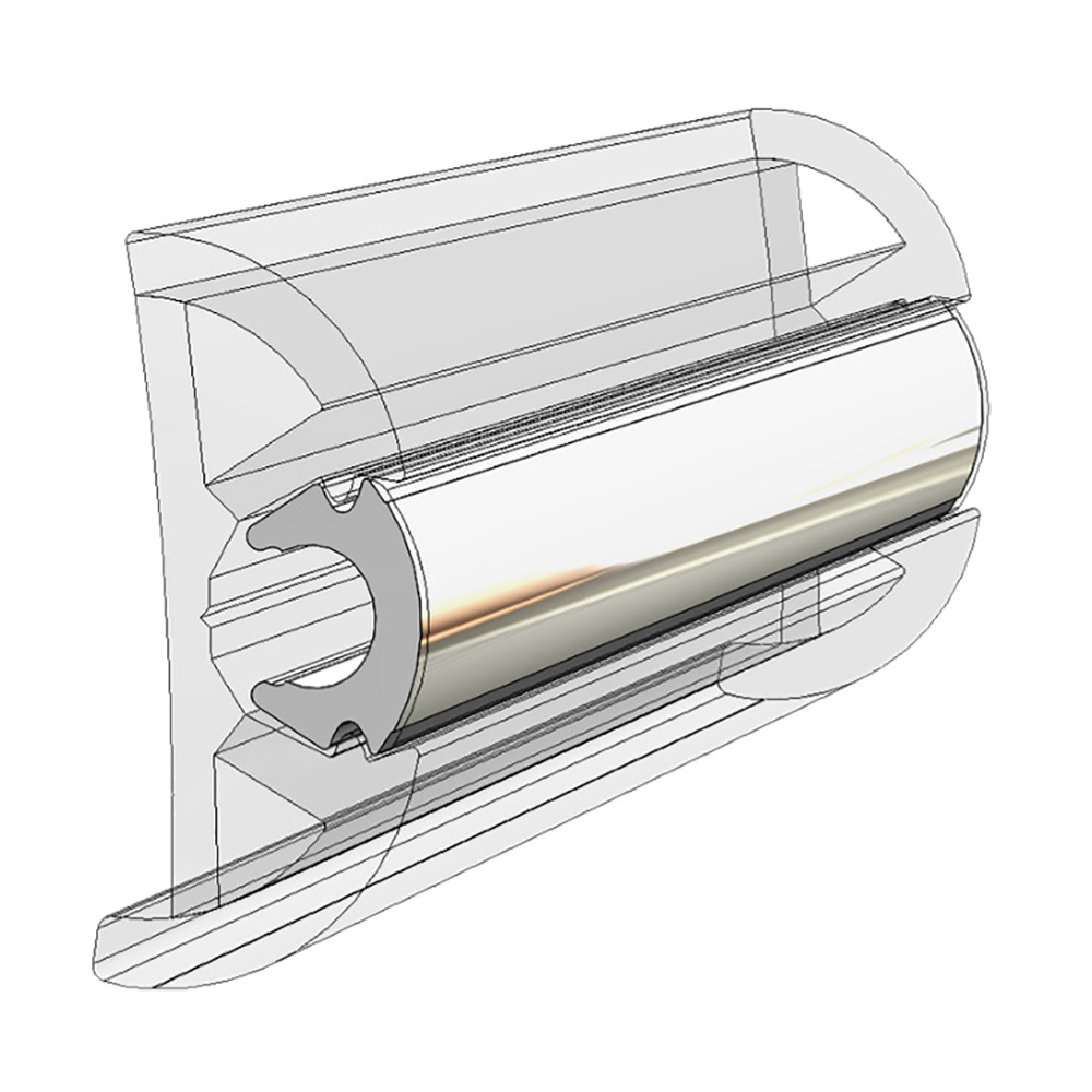 TACO Rub Rail Insert - Flexible Chrome - 80' 2