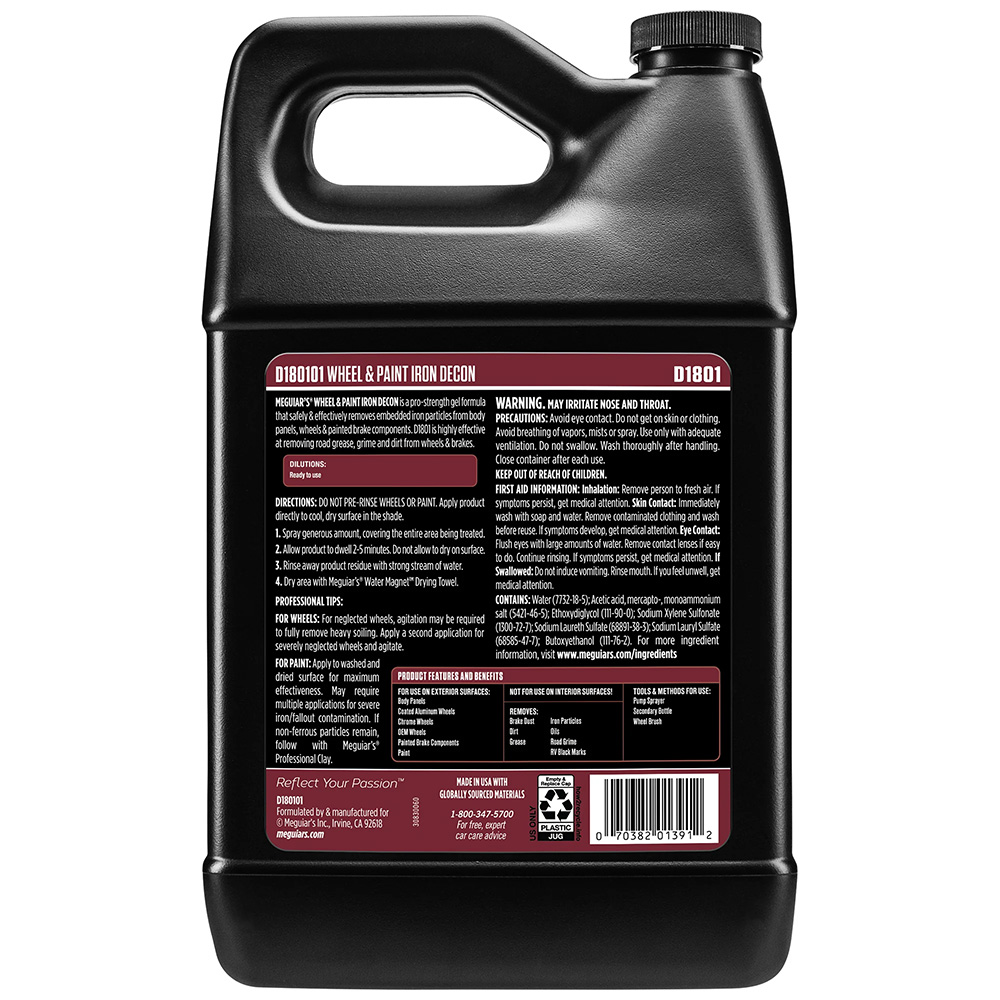 Meguiar's Wheel &amp; Paint Iron DECON - Pro-Strength Iron Remover - 1 Gallon 2