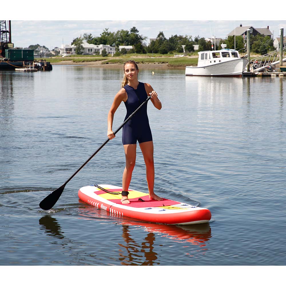 Aqua Leisure 10&#39; Inflatable Stand-Up Paddleboard Drop Stitch w/Oversized Backpack f/Board &amp; Accessories