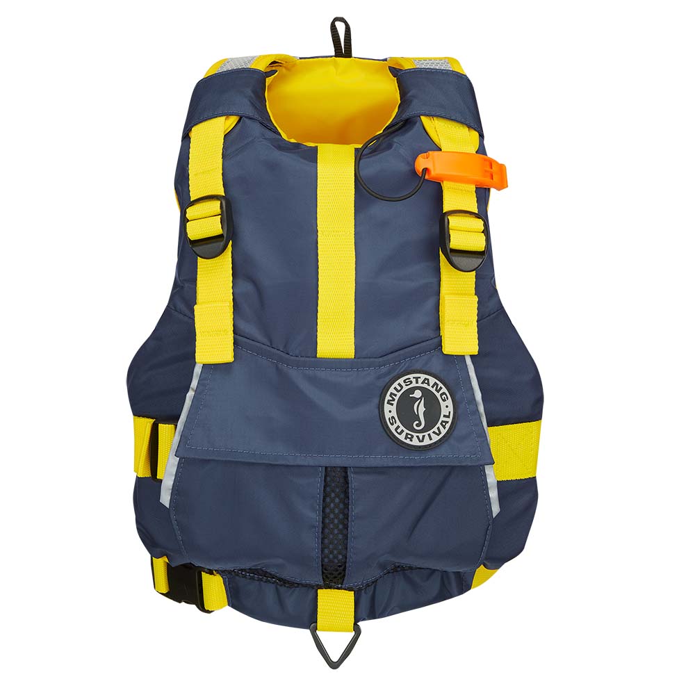 Mustang Youth Bobby Foam Vest - Yellow/Navy 2