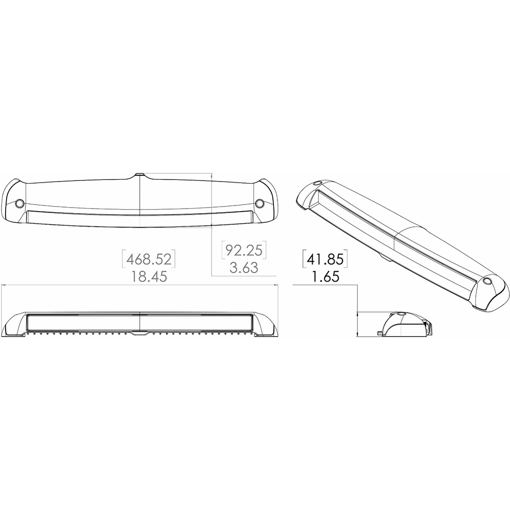 Lumitec Razor Light Bar - Flood - White Housing w/Inverted Logo Flush Mount 2