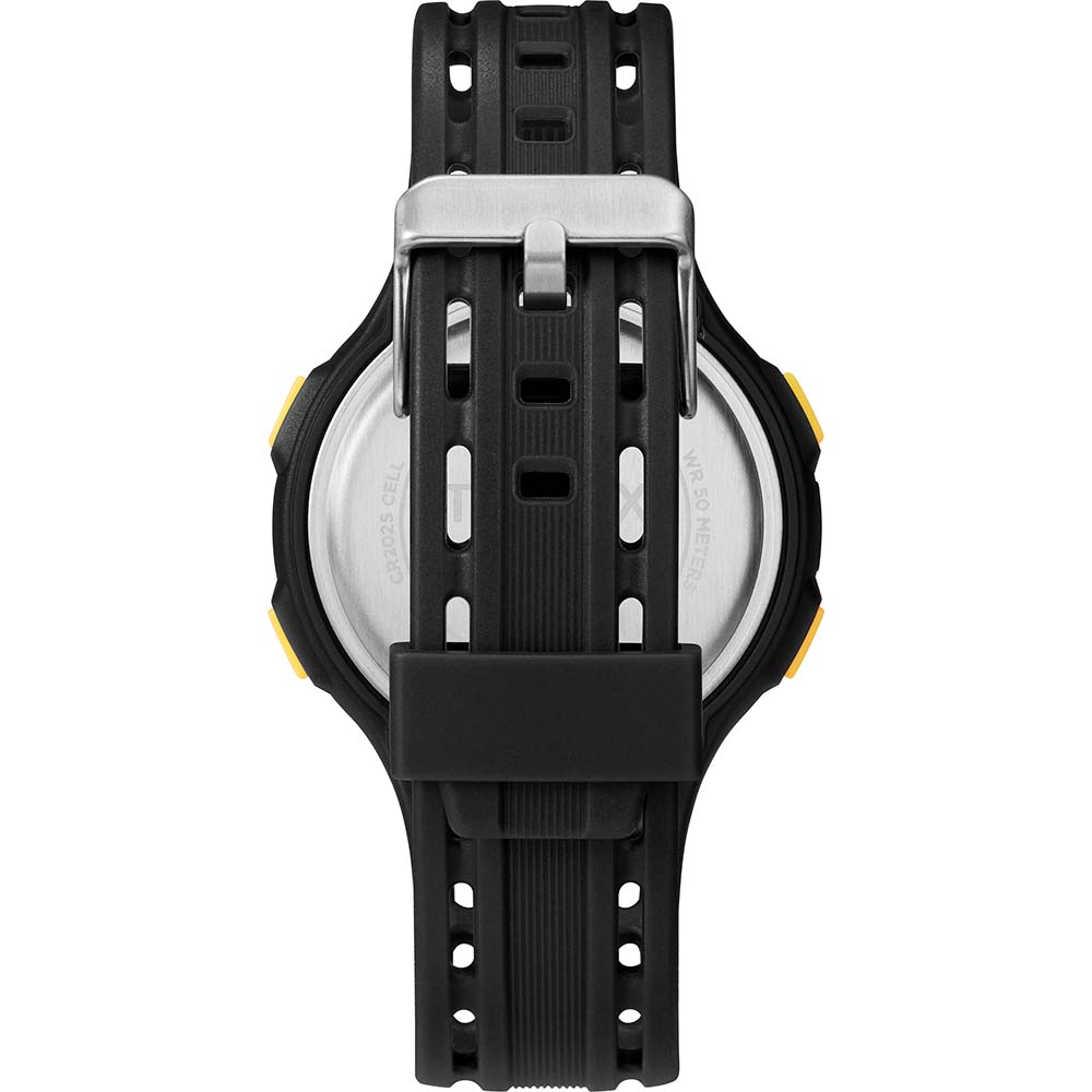 Timex DGTL 45mm Men&#39;s Watch - Black/Yellow Case - Black Strap