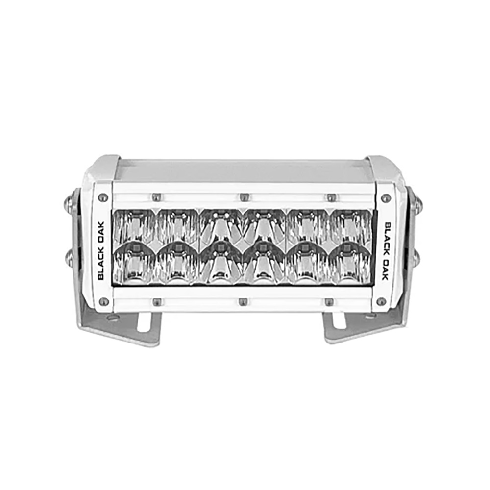 Black Oak Pro Series 3.0 Double Row 6" LED Light Bar - Combo Optics - White Housing 3