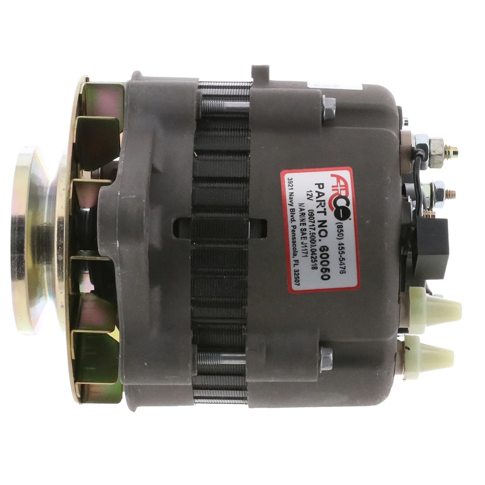 ARCO Marine Premium Replacement Alternator w/Single Groove Pulley - 12V, 55A 4