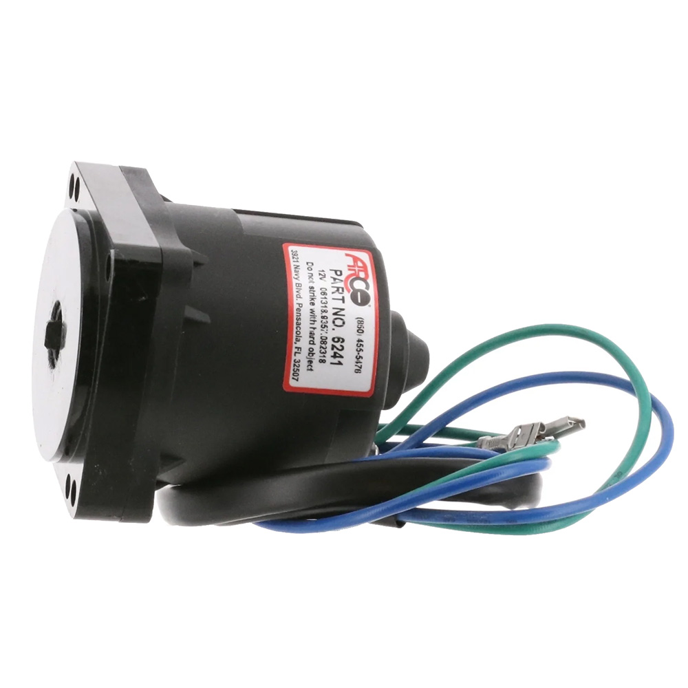 ARCO Marine Replacement Johnson/Evinrude Tilt Trim Motor - 2-Wire, 4 Bolt, Flat Blade Shaft 2