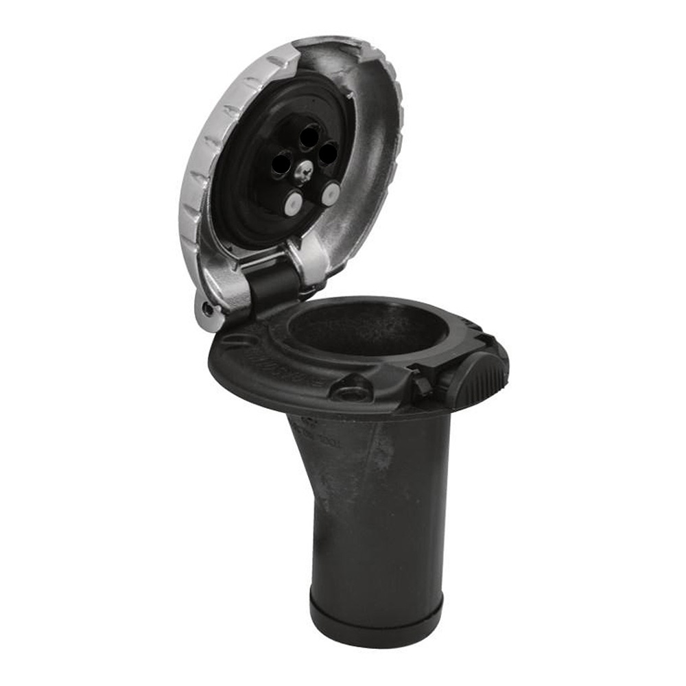 Attwood Deck Fill f/Carbon Canister System - Straight Body &amp; Scalloped Chrome Cap 2