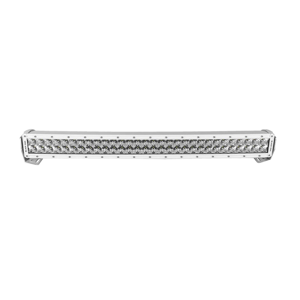 Black Oak 30" Marine Curved Double Row LED Light Bar - Spot Optics - White Housing - Pro Series 3.0 3